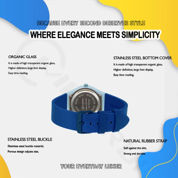 Blue Watch Stainless Steel Bottom Cover Watch - Image 9