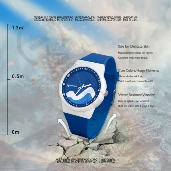 Blue Watch Stainless Steel Bottom Cover Watch - Image 7