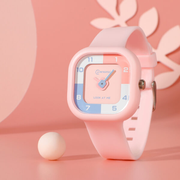Black Cartoon Analog Watch for Kids – Waterproof with Alarm | Colorful Dial & Soft Strap - Image 7