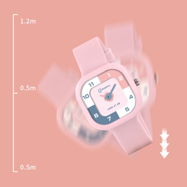 Black Cartoon Analog Watch for Kids – Waterproof with Alarm | Colorful Dial & Soft Strap - Image 6