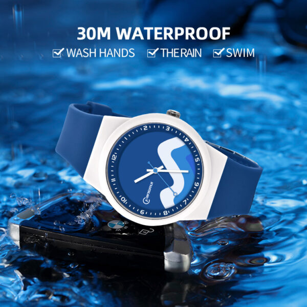 Blue Watch Stainless Steel Bottom Cover Watch - Image 2