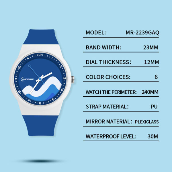 Blue Watch Stainless Steel Bottom Cover Watch - Image 6
