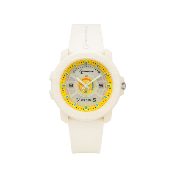 White Sport Watch for Women – Shock Resistant & Waterproof | 2-year battery life.