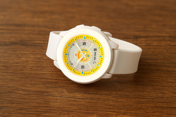 White Sport Watch for Women – Shock Resistant & Waterproof | 2-year battery life.