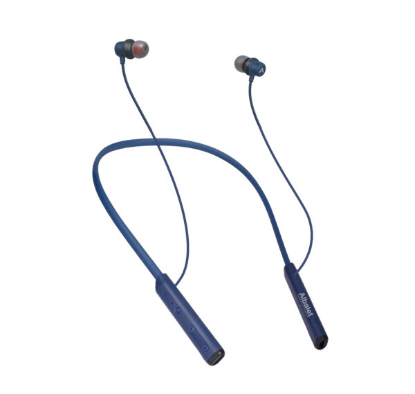 Albalet CLASSO Wireless Bluetooth Neckband | Deep Bass Type-C Fast Charging Bluetooth  (Blue, In the Ear)