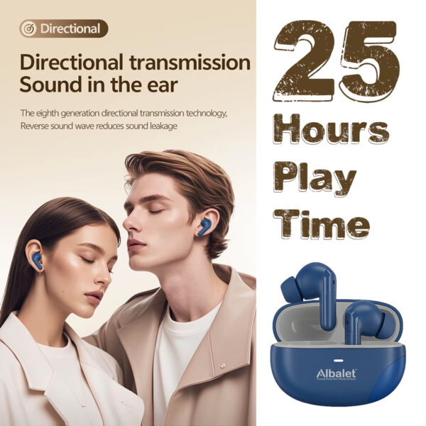 Active Pro True Wireless Earbuds (Blue) | Deep Bass, Type-C Fast Charging, 25H Playtime - Image 3