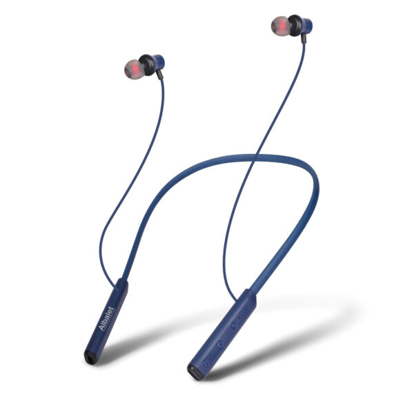 Albalet CLASSO Wireless Bluetooth Neckband | Deep Bass Type-C Fast Charging Bluetooth  (Blue, In the Ear) - Image 3