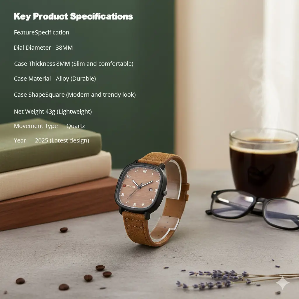 ALBALET Square Black & White Dial Classic Analog Watch - For Boys & Girls Day/Date, Water Resistant, Sport - Image 3